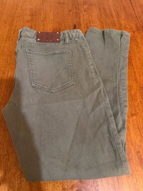 Tory Burch Olive Green Skinny Jeans